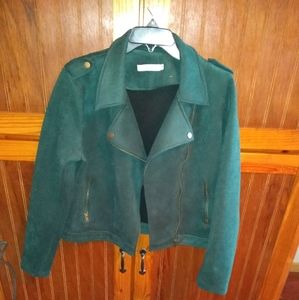 Just Fab green moto jacket